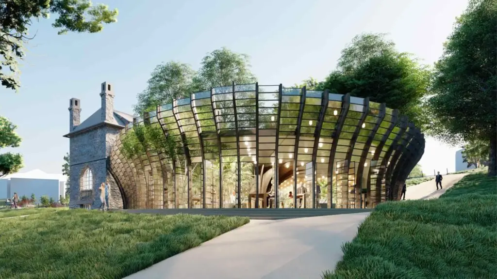 Biomimétisme, rénovation, verrière, restaurant, rooftop